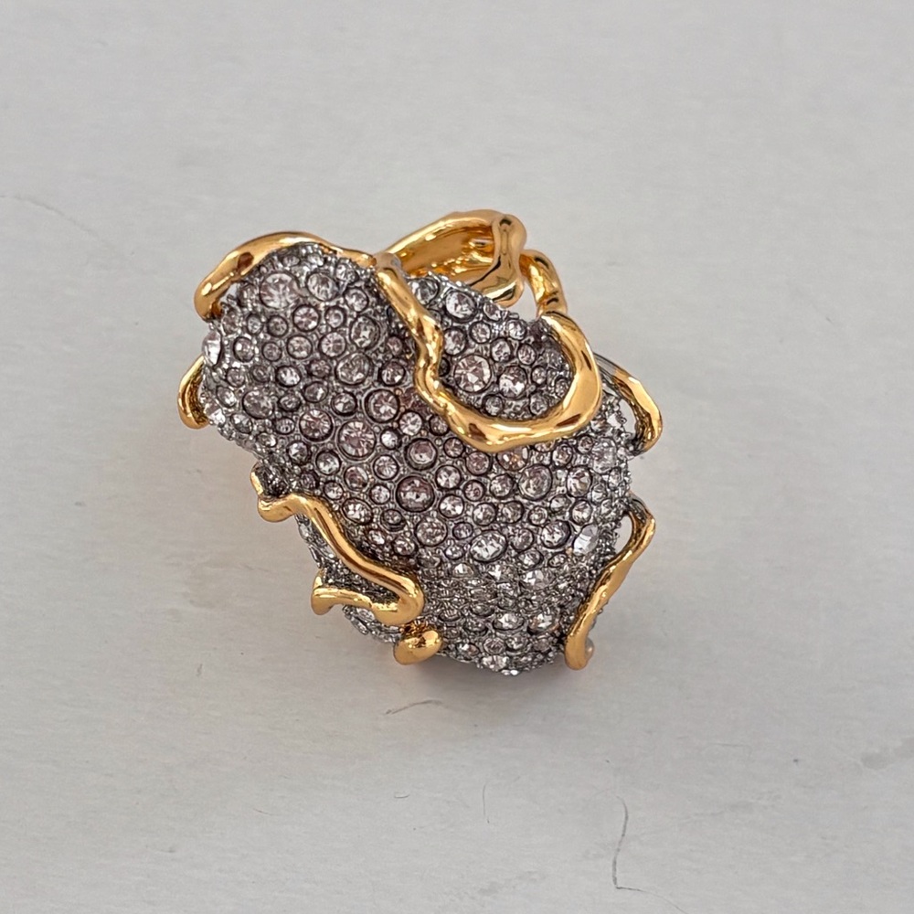 NWOT Alexis Bittar Solanales Large Crystal Pave Geode Ring - Picture 6 of 6